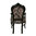 Negro barroco y plata silla