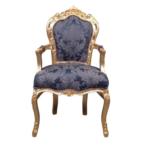 Blue baroque armchair