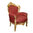 Fauteuil baroque rouge rococo