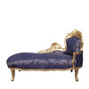 Chaise Longue baroque blue and gold