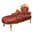 Chaise longue Barock rot und gold