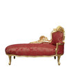 Chaise longue barocco rosso e oro