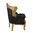 Black armchair baroque velvet and gilded