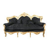 Schwarzes barockes Sofa