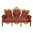 Canapé baroque rouge et or