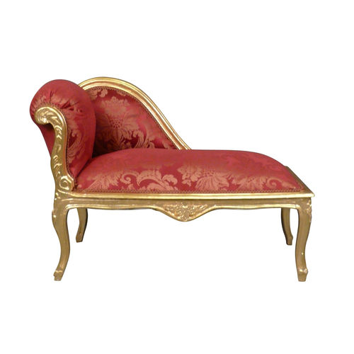 Chaise longue Louis XV red