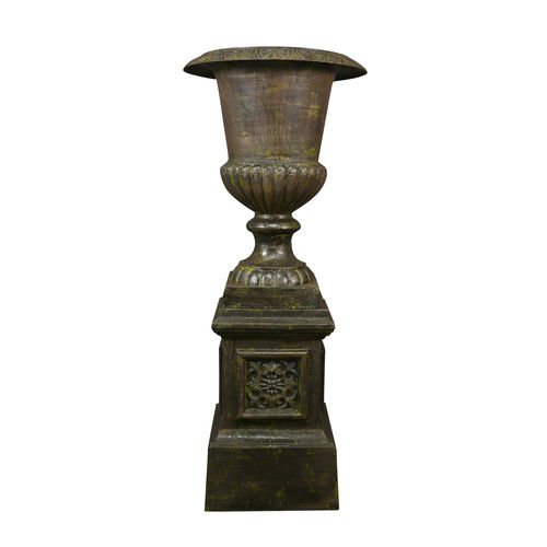 Vase aus Gusseisen Medicis mit seiner Basis