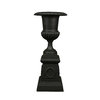 Cast iron urn with pedestal