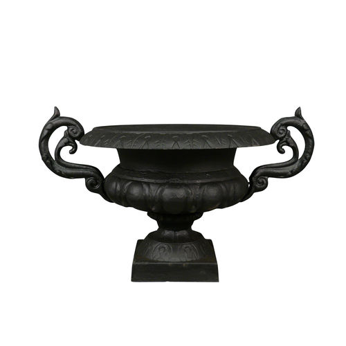 Cast iron urn with handles