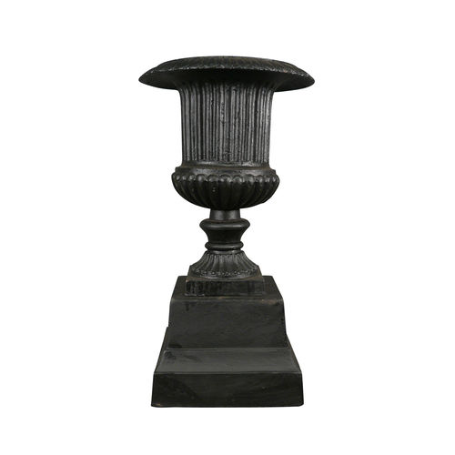 Cast iron urn Venetian with its base