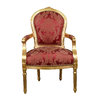 Louis XVI armchair red rococo