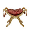 Red baroque bench