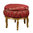Pouf baroque rouge rococo