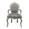 Baroque armchair Silver