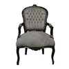 Louis XV armchair black and gray