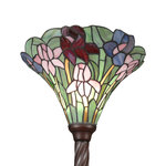 Lampadaire Tiffany fleurs de bambous