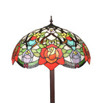 Tiffany floor lamp with roses