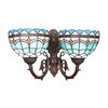 Tiffany wall sconce Monaco two fires