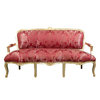 Louis XV sofa red rococo