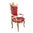 Fauteuil baroque trône rouge et or