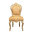 Chaise baroque en tissu satiné doré