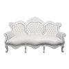 Barock-Sofa aus weißem PVC