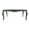 Solid wood black baroque table