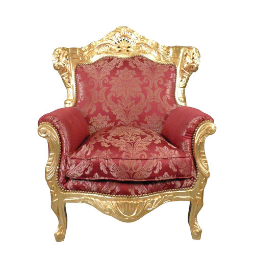 Red and golden baroque armchair