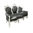 Barock Sofa aus schwarzem PVC