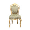 Baroque chair with a green fabric