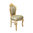 Chaise baroque verte en bois doré