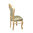 Chaise baroque verte en bois doré