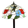 Tiffany Dragonfly Floor Lamp with White