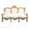 Canapé baroque en bois doré et tissu blanc