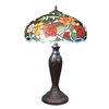 Lampada Tiffany con decorazione floreale