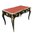 Black baroque desk with red top and golden bronzes