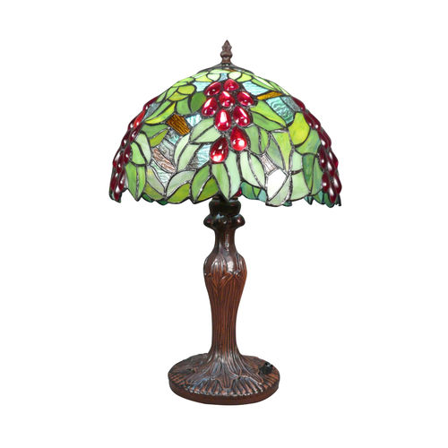 Tiffany lamp with red cabochons