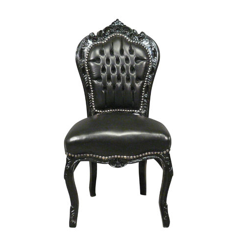 Chaise noire baroque