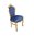 Blue baroque chair in velvet fabric and gilded wood