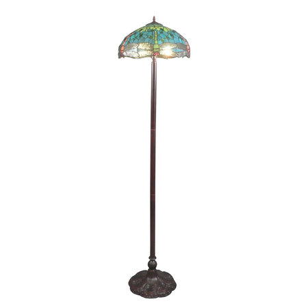 Le vitrail de ce lampadaire Tiffany est réalisé avec des verres et des cabochons, il vous assure une décoration originale.\\n\\n22/01/2018 16:53